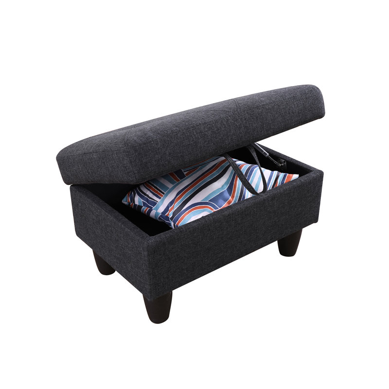 Upholstered L-Shaped Sectional, Right Hand Facing, Dark Gray