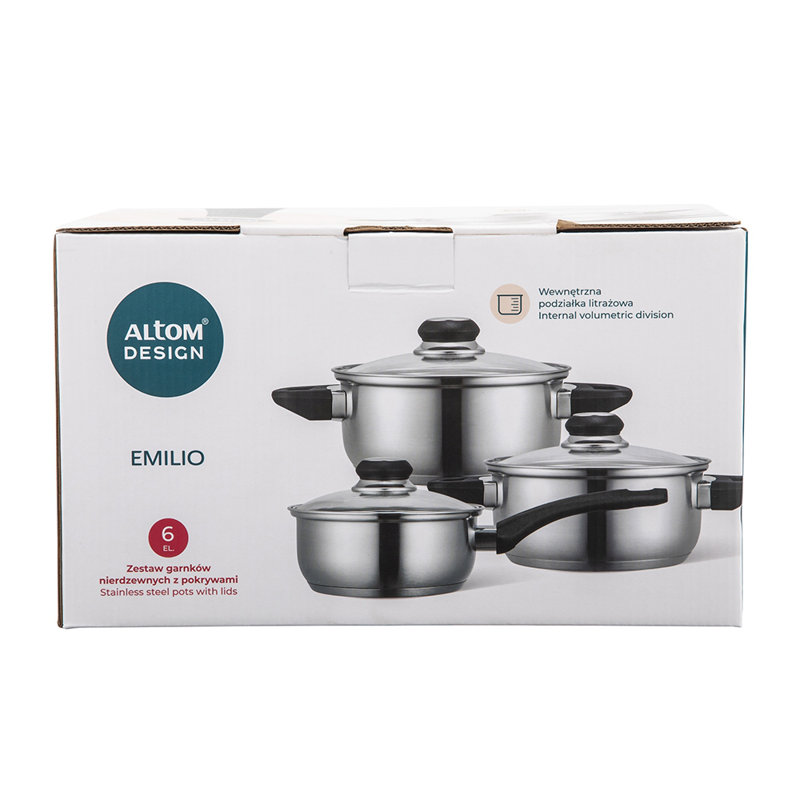 6 - Piece Stainless Steel Cookware Set