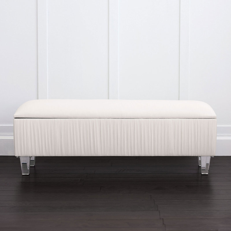 Dominique Upholstered Storage Bench, 16" H x 68" W x 22" D