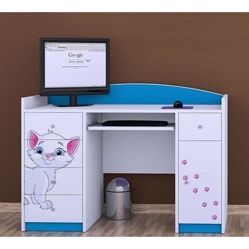 Bronwen 125cm Computer Desk, Blue