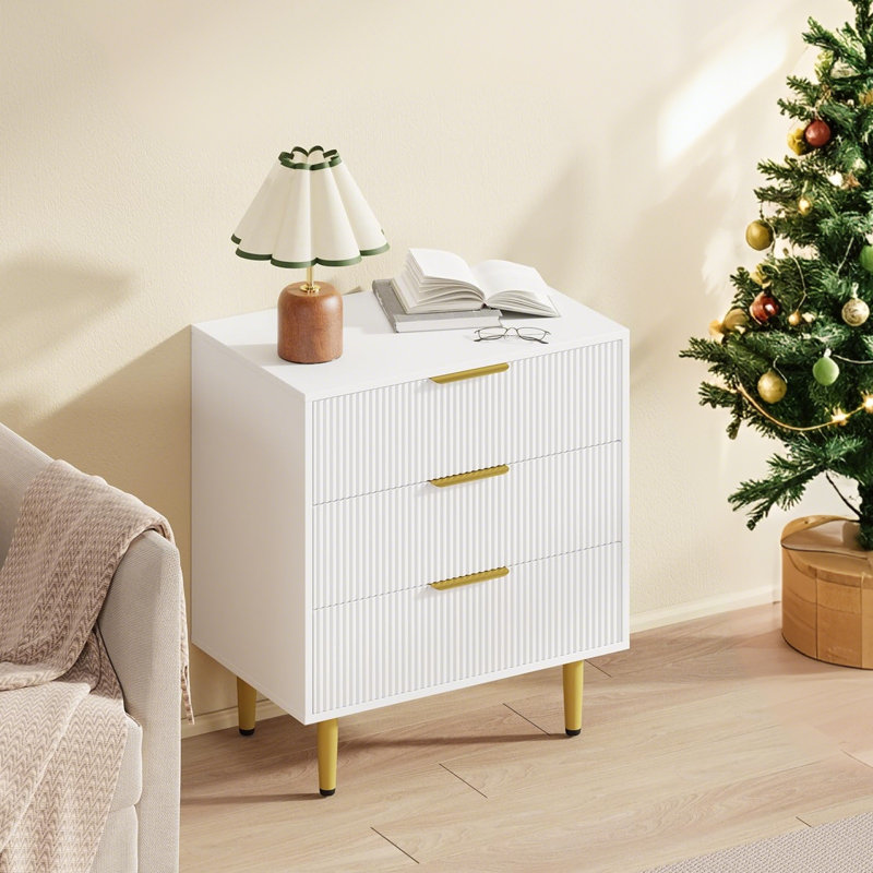 71.1 cm W Chest of 3 Drawers, White