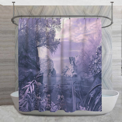 Rideau de douche Tranquil Lake - Nature Bathroom Decor 16614