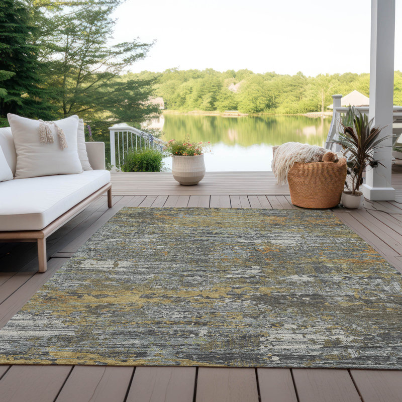 Tapis d'intérieur / extérieur lavable Trazia Gold , 5 pi x 7 pi 6 po