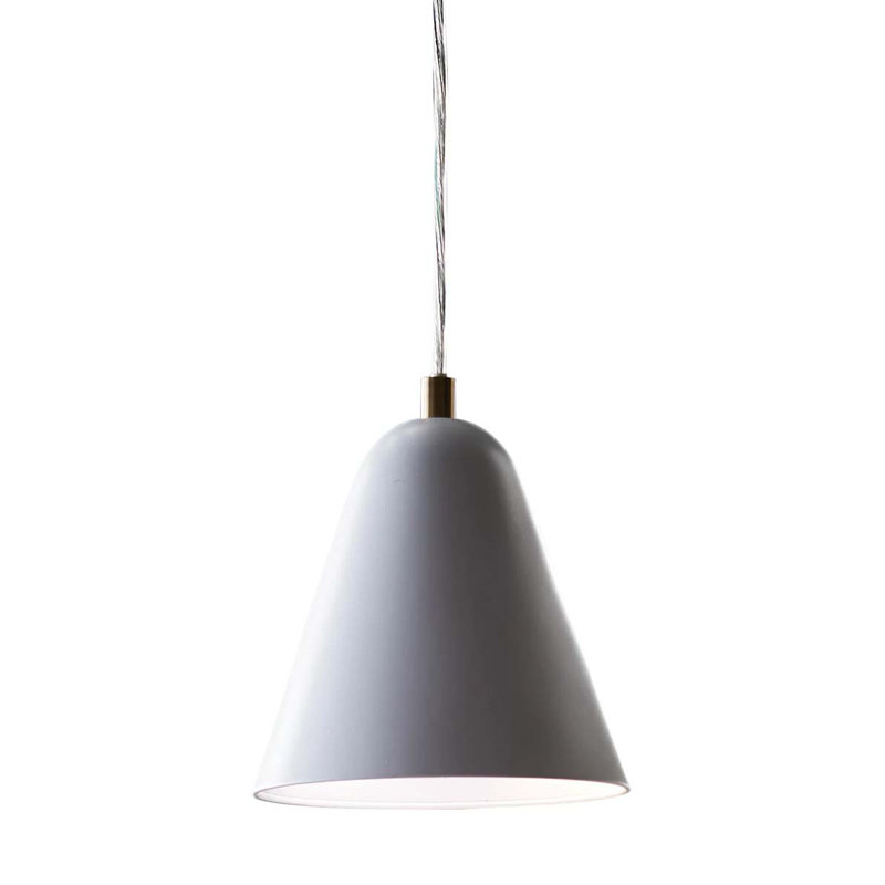 Luminaire suspendu conique à 1 lumière Ervard, Blanc