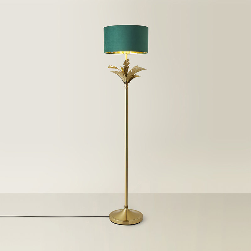 Waynesfield 157.5cm Polished Traditional Floor Lamp, Green, Yes