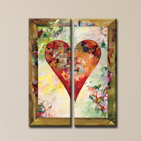 "Connection 3" par Salvatore Principe - ensemble de 2 reproductions d'art graphique sur toile tendue