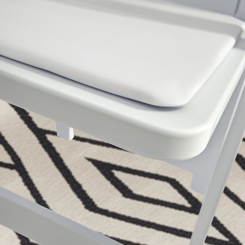 Chaises pliantes légères en résine, ensemble de 4, blanc