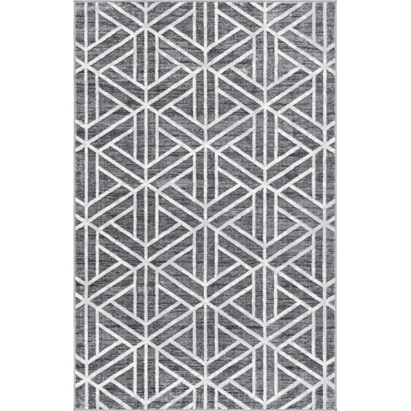 Clidy Abstract Indoor Rug, Rectangle 6' x 9'