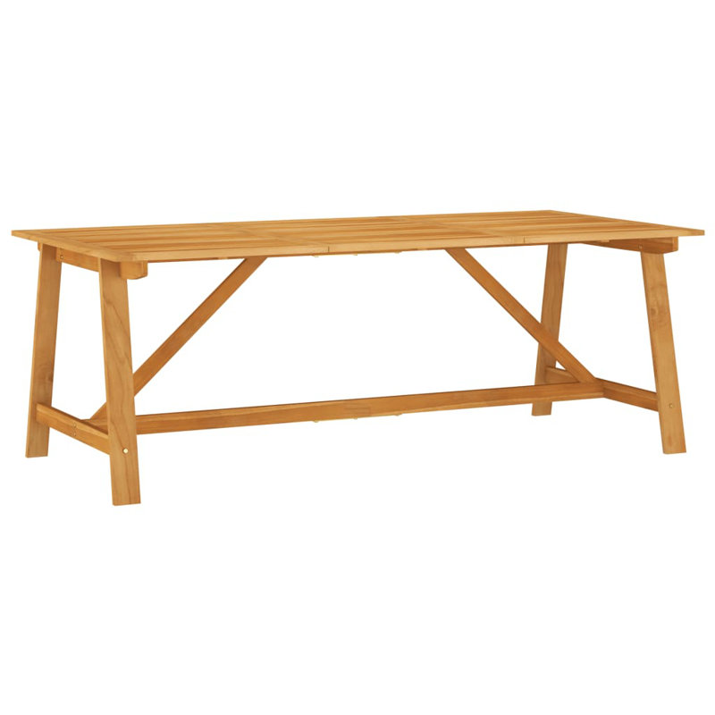 Patio Table Outdoor Dining Table Garden Furniture Solid Acacia Wood, 81.1" L x 39.4" W, Dining Table (29.1" Height)