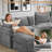Upholstered Accent Chair + Storage Ottoman Set – 2-Piece with Hidden Compartments-1351660228