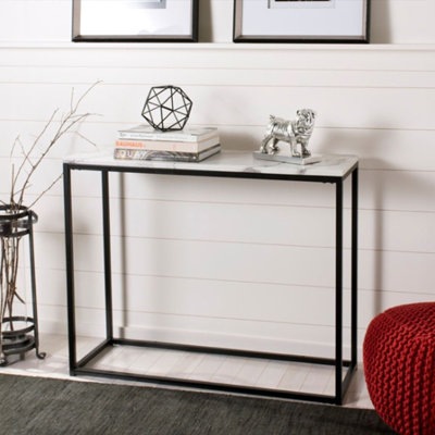 Console en marbre 39,4 po (noir)
