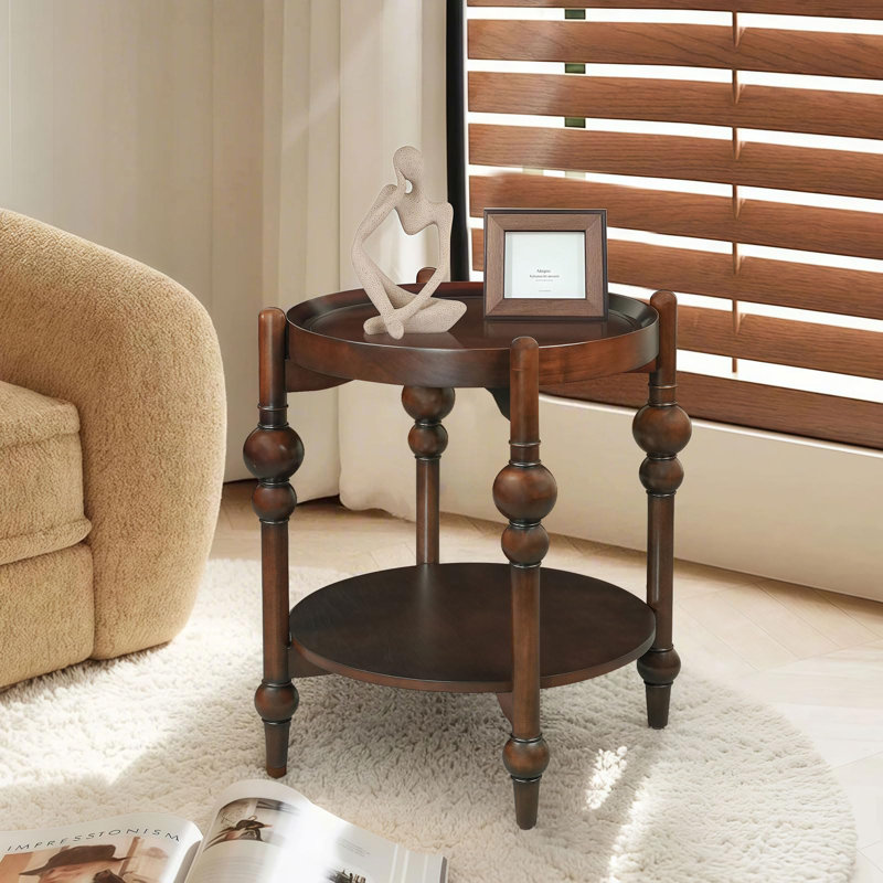 Table d'appoint 25 po, Marron foncé