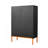 Double Door Shoe Cabinet With Three Adjustable Compartments, Living Room Cabinet-972728110