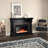 Freestanding Electric Fireplace with Remote-1272029732