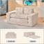 Canapé-lit à causeuse avec mousse à mémoire de forme et structure en acier - sans assemblage, conception convertible 2-en-1, tissu en velours côtelé - canapé compact pour les petits espaces, les appartements, le bureau à domicile et la chambre à coucher-1531506640