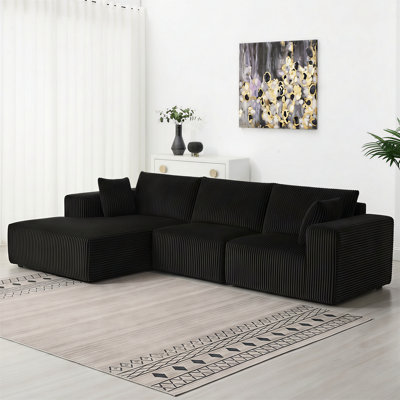 Modular Sectional Sofa, Cloud Sectional Couch With Deep Seat, Modern Modular L-Shape Sofa With Chaise