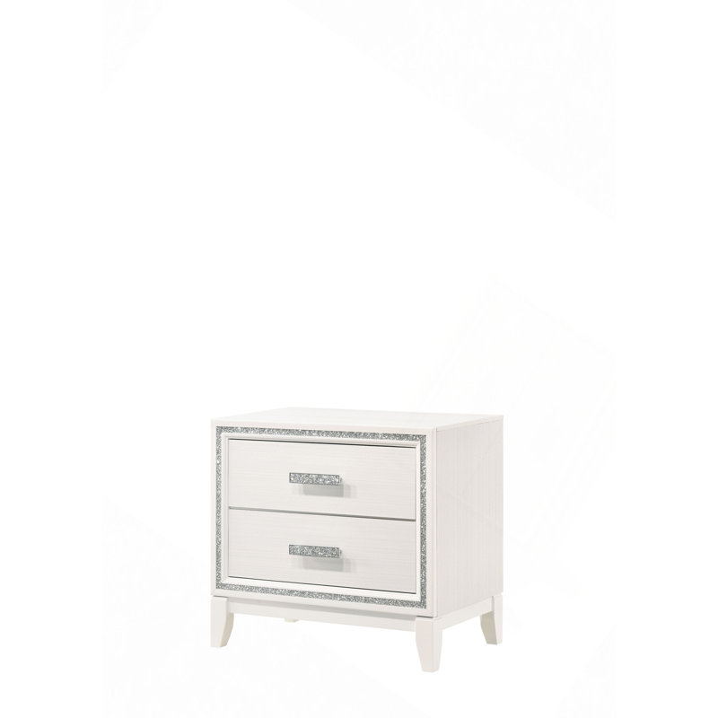 Table de chevet Haiden, Blanc