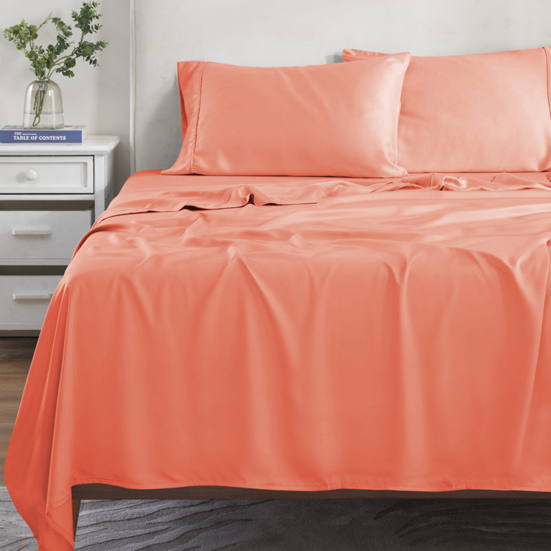 Lit de poche modulaire modulaire de Beechwood, Corail, Ensemble de draps très grand avec drap-housse et 