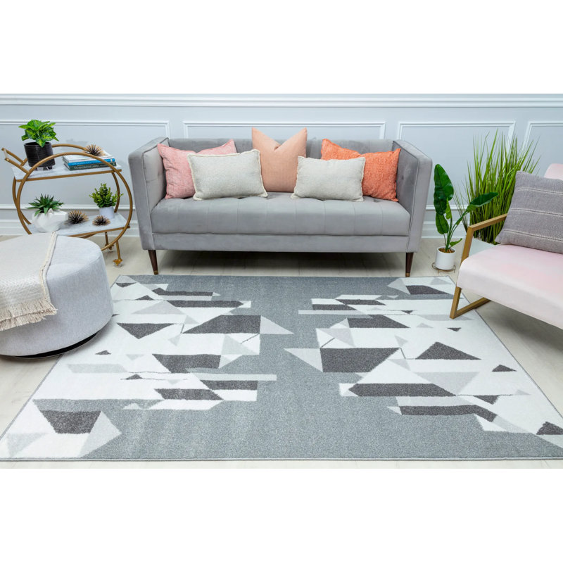 Tapis gris Azalea, Rectangle 8 pi 3 po x 10 pi 0 po