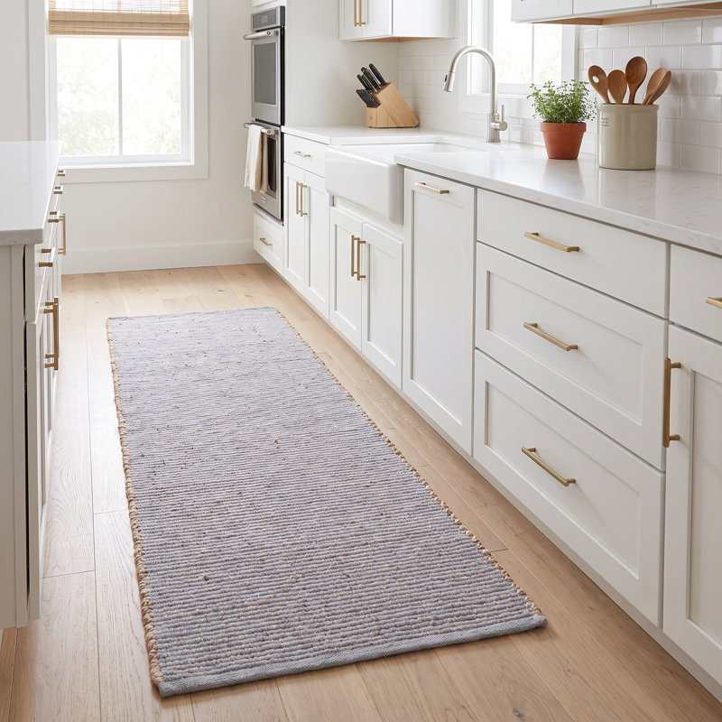 Colston Jute and Cotton Braided Farmhouse Rug, Runner 2' x 6'