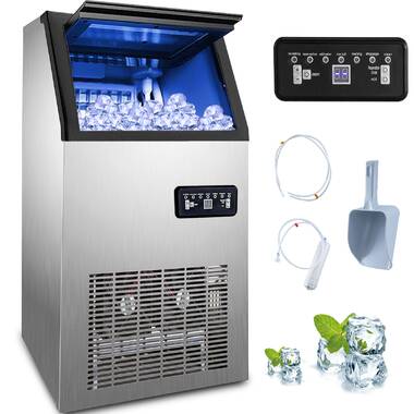 Deco Chef Under Counter Ice Maker, Makes 80lb Restaurant Quality Sheet Ice  Cubes Per Day, Stores up to 24lbs, Automatic Drainage, Installation Kit