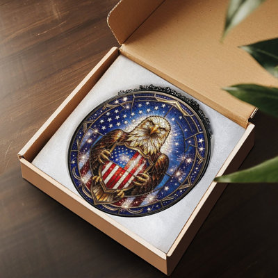 Panneau de vitrail Patriotic Eagle