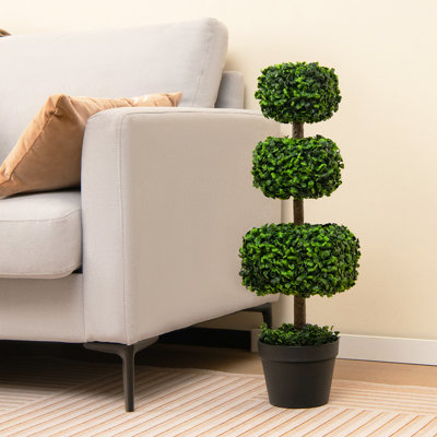 Topiaire 30 po en faux buis en pot