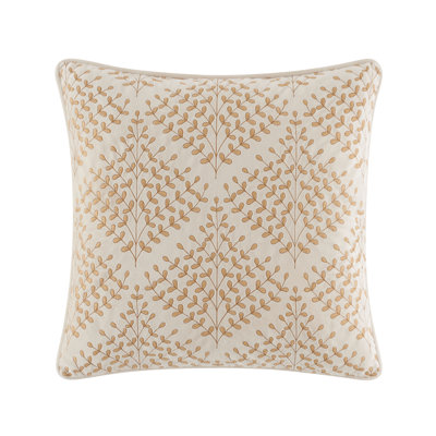 Embroidered Reversible Throw Pillow