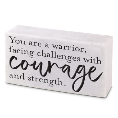 Plaque Block A Warrior Facing Challenge
