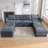 Balus Modular Sofa Bed Set, Button Tufted Reversible Modular Couch With 4 Storage Ottomans, 8 Seater Oversized U Shape Sleeper Sectional Couch Modular Sofa Couch For Living Room-752554316