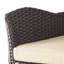 Pivotant multicolore avec pieds fuselés pour le divertissement extérieur, coussin beige pour patio
