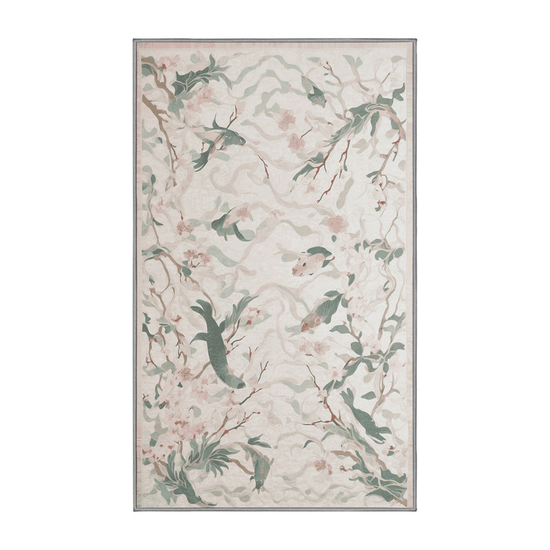 Machine Washable Gray Area Rug