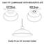 10cm H Metal Lamp Shade in Black Inner White