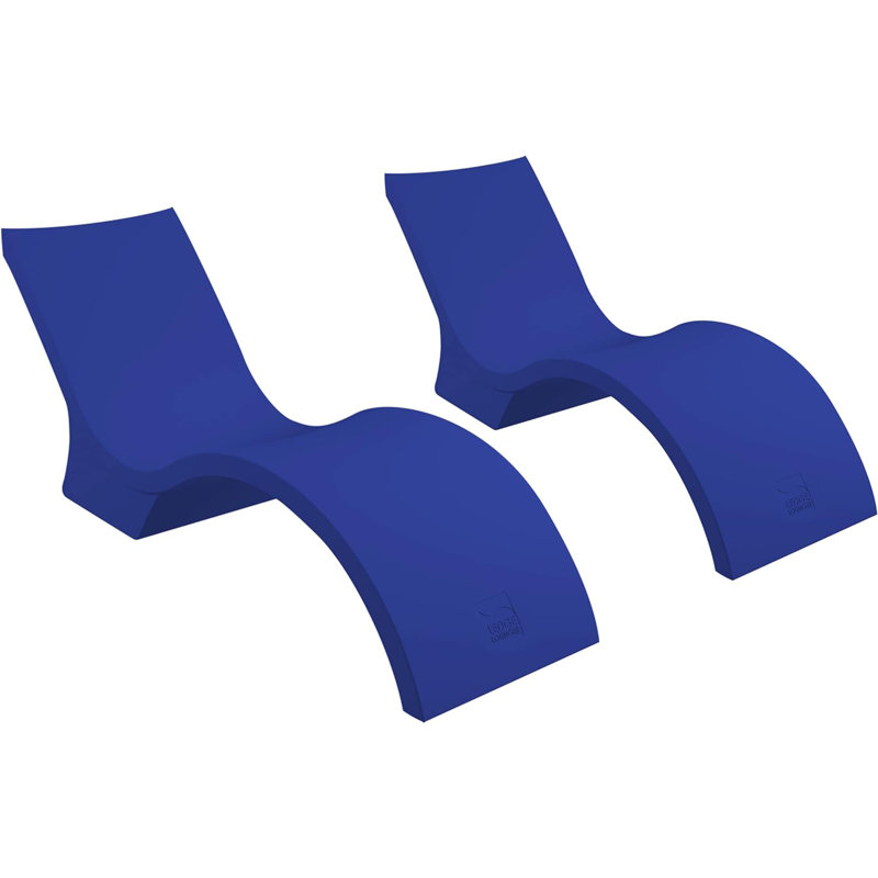 Ledge Lounger Signature Deep In Pool Chaise Lounge, Navy Blue