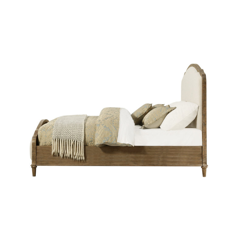 Posey Upholstered Standard Bedroom Set, Queen, 5 Pcs: Bed, 2 Nightstands, 2 Dressers