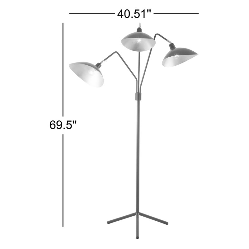 Hopson 69.5'' Tree Floor Lamp, Black