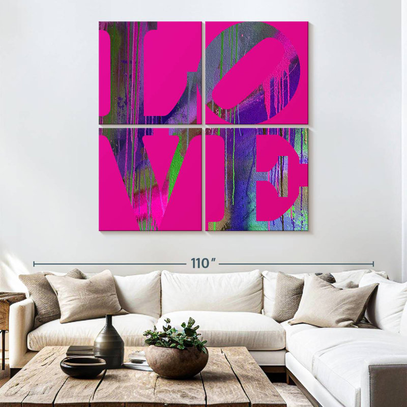 Tergel Love Pink, 32" H x 32" W