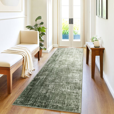 Modern Abstract Area Rug, Washable Rugs for Living Room, Non Slip & Stain Resistant Ombre Print Accent Carpet, Low Pile Home Decor Floor Decoration Mat
