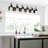 Modern 5-Light Vanity Light, Bathroom Lighting Fixture Over Mirror With Clear Glass Shade And Metal Base.-2058643484