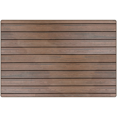 Tapis rayé touffeté brun