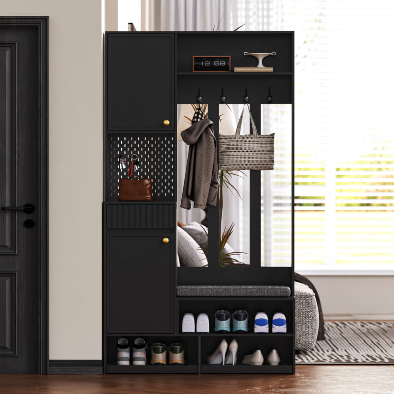 Hall Tree 100cm Wide, Black