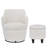 360° Modern Swivel Barrel Chair with Storage Ottoman-1551742433
