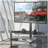 Black multi-functional TV cabinet height-adjustable stand rotating 3 layers