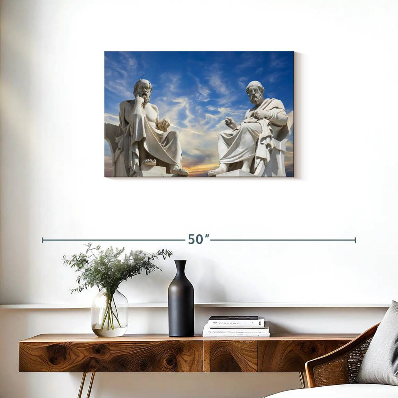 Leisha Platon et Socrate, H 20 po x l 30 po