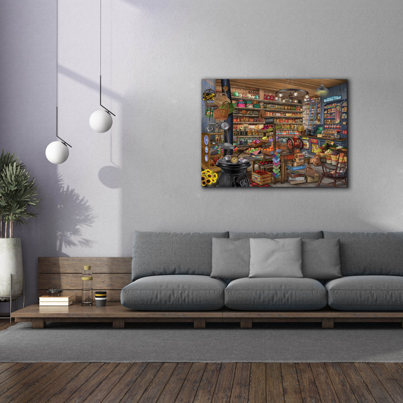 Art mural sur toile Lark Manor ™ «Mom N Pops» par Bigelow, H 40 po x l 54 po x P 1,5 po