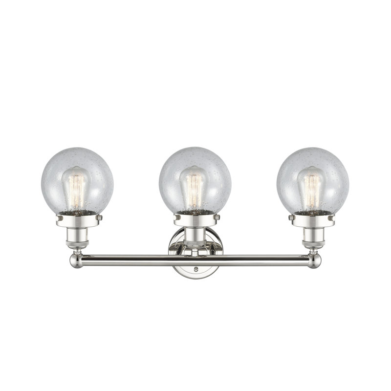 Alphonsa 3 - Light Dimmable Vanity Light, Seedy, Polished Nickel