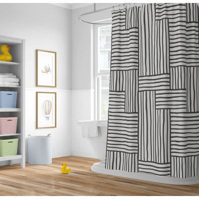 Grid Puz Ultra-Thin Lightweight Shower Curtain