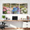 Hortensia jardin, reproduction d'art sur toile tendue sur toile, ensemble de 3