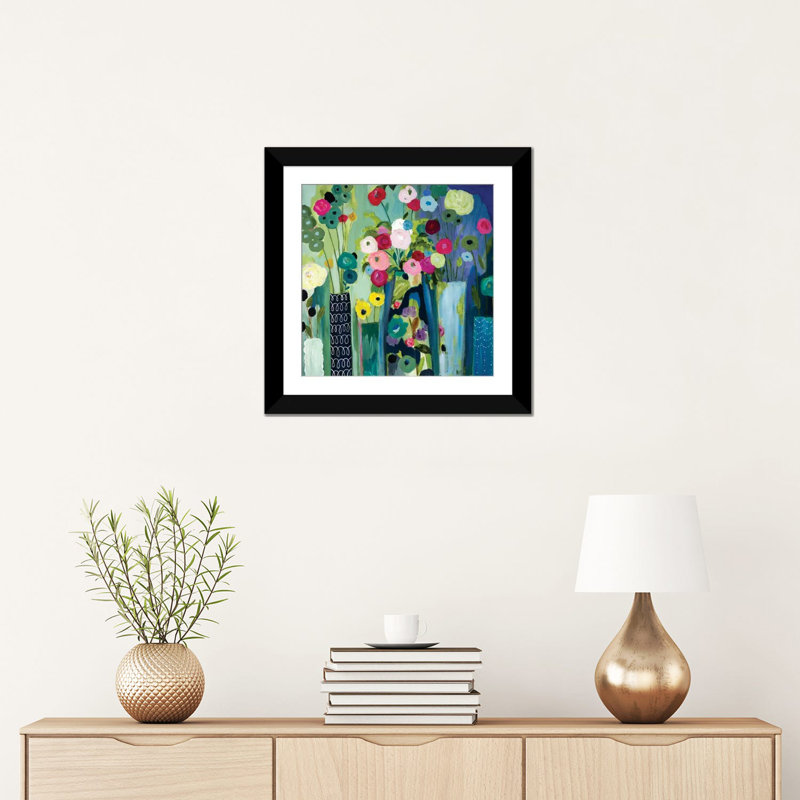 « create beauté every day », impression sur toile, H 16 po x l 16 po x P 1 po, Papier d'art encadré noir, Blanc