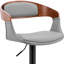 Chaise de bar réglable en hauteur à dossier bas 43 po avec repose-pieds-2002159368